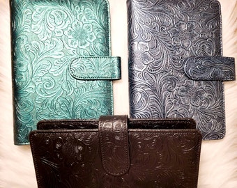 A6 budget binder,a6 pu leather vintage style binder,a6 embossed flower budget binder,A6 embossed binder,cash envelope system binder,a6