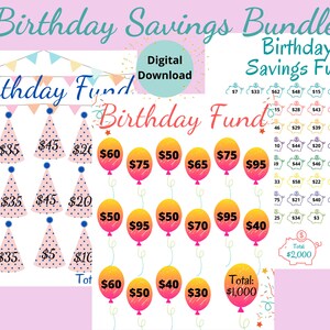 savings challenge,birthday savings fund birthday savings printable cash envelope cash envelope system sinking funds birthday tracker savings