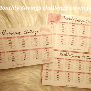 savings challenge savings challenge envelope monthly savings challenge savings challenge tracker emergency funds cash envelopes 1k slips