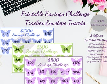 Savings challenge savings challenge envelope savings challenge inserts savings challenge printable cash envelope savings challenge bundle