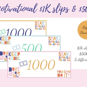 1k slips 1k slip set 1k slip printable digital 1k slips 500 slips 1k 500 slip bundle fully funded slips fully funded printable