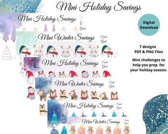 savings challenge printable savings challenge bundle mini savings savings challenge savings challenge tracker savings challenge printable a6