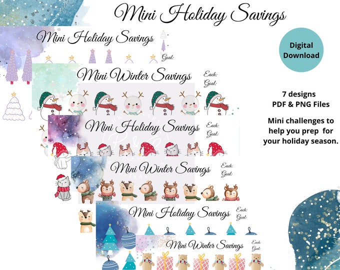 savings challenge printable savings challenge bundle mini savings savings challenge savings challenge tracker savings challenge printable a6