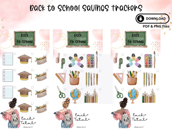 savings challenge printable savings challenge tracker back to school savings tracker a6 cash envelope tracker a6 savings tracker a6 binder