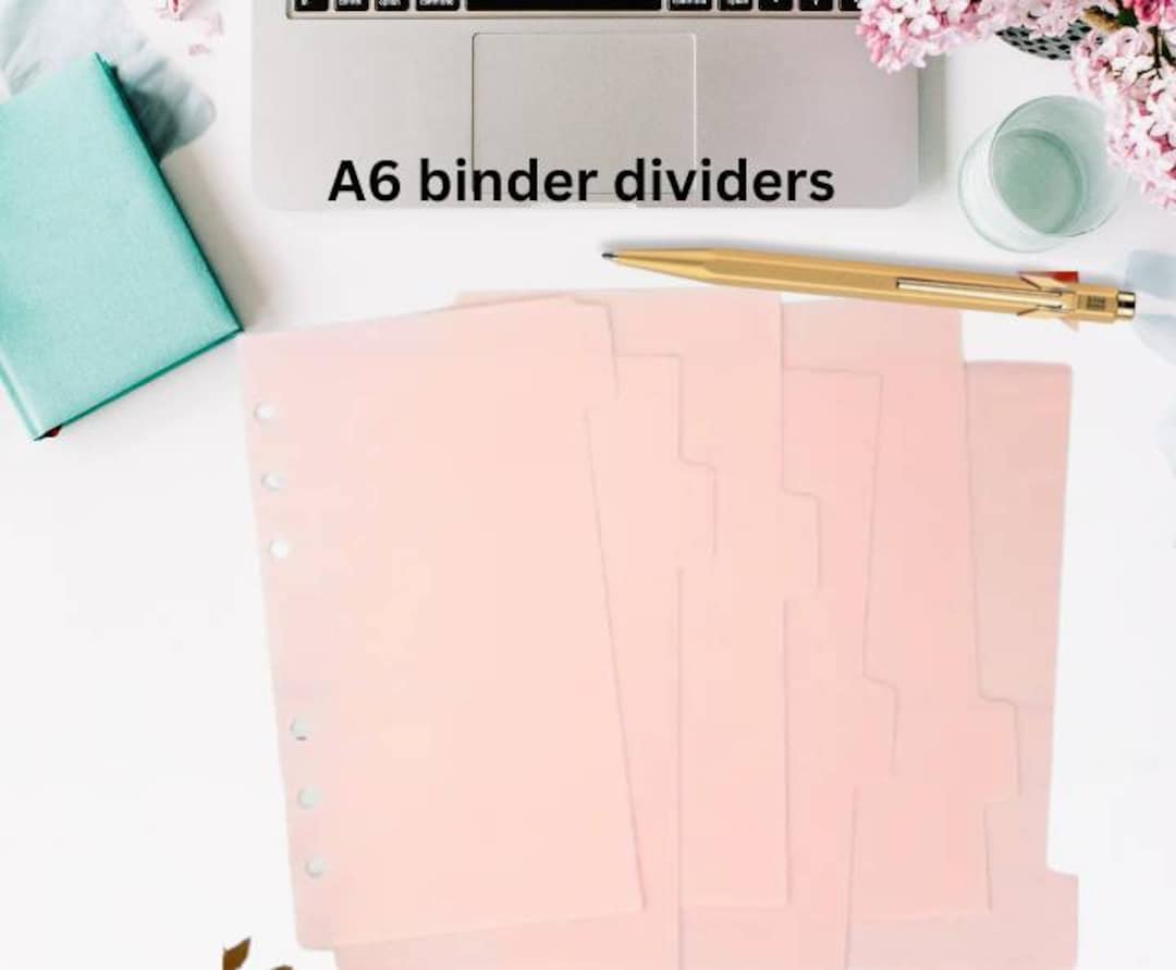 A6 Dividers A6 Binder Dividers A6 Binder Inserts A6 Binder Divider A6