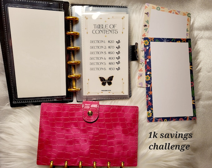 1k savings challenge binder a6 savings challenge binder bundle 1k savings challenge 1k butterfly savings challenge budget savings binder