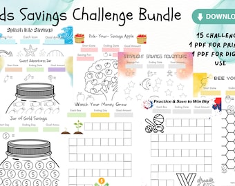 kids savings challenge kids savings challenge tracker kids savings challenge tracker savings challenge chart for kids kids piggy bank