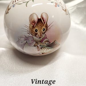 Vintage Beatrix Potter Ceramic Coin Bank – &quot;Hunca Munca&quot; / coin banks/ savings piggy bank/ collectible vintage items/ money coin banks