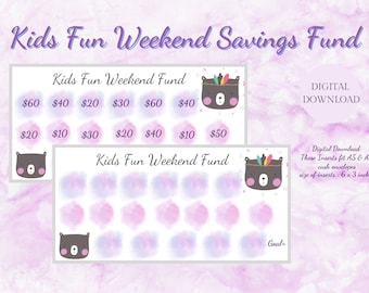 savings challenge savings challenge printable kids fun weekend savings challenge kids savings challenge cash envelopes cash envelope system