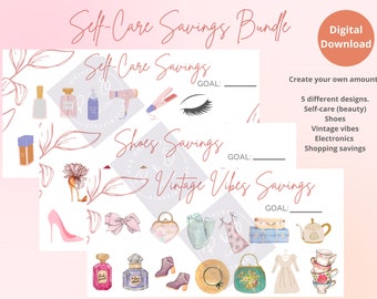 A6 savings challenge savings challenge envelopes savings challenge bundle a6 savings challenge printable self care savings challenge savings
