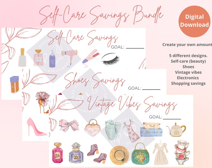 A6 savings challenge savings challenge envelopes savings challenge bundle a6 savings challenge printable self care savings challenge savings