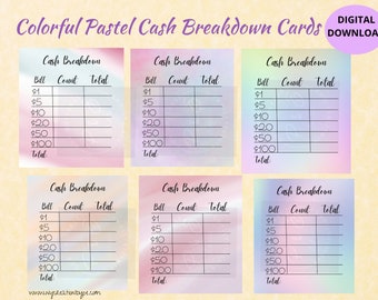 cash breakdown card printable teller sheet printable tell slips, cash breakdown sheet cash break down printable cash breakdown for bank