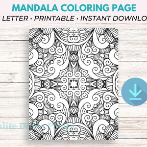 Mandala Coloring Pages, Mandala Coloring, Printable Coloring Pages, Adult Coloring Pages Printable, Adult Coloring Page PDF