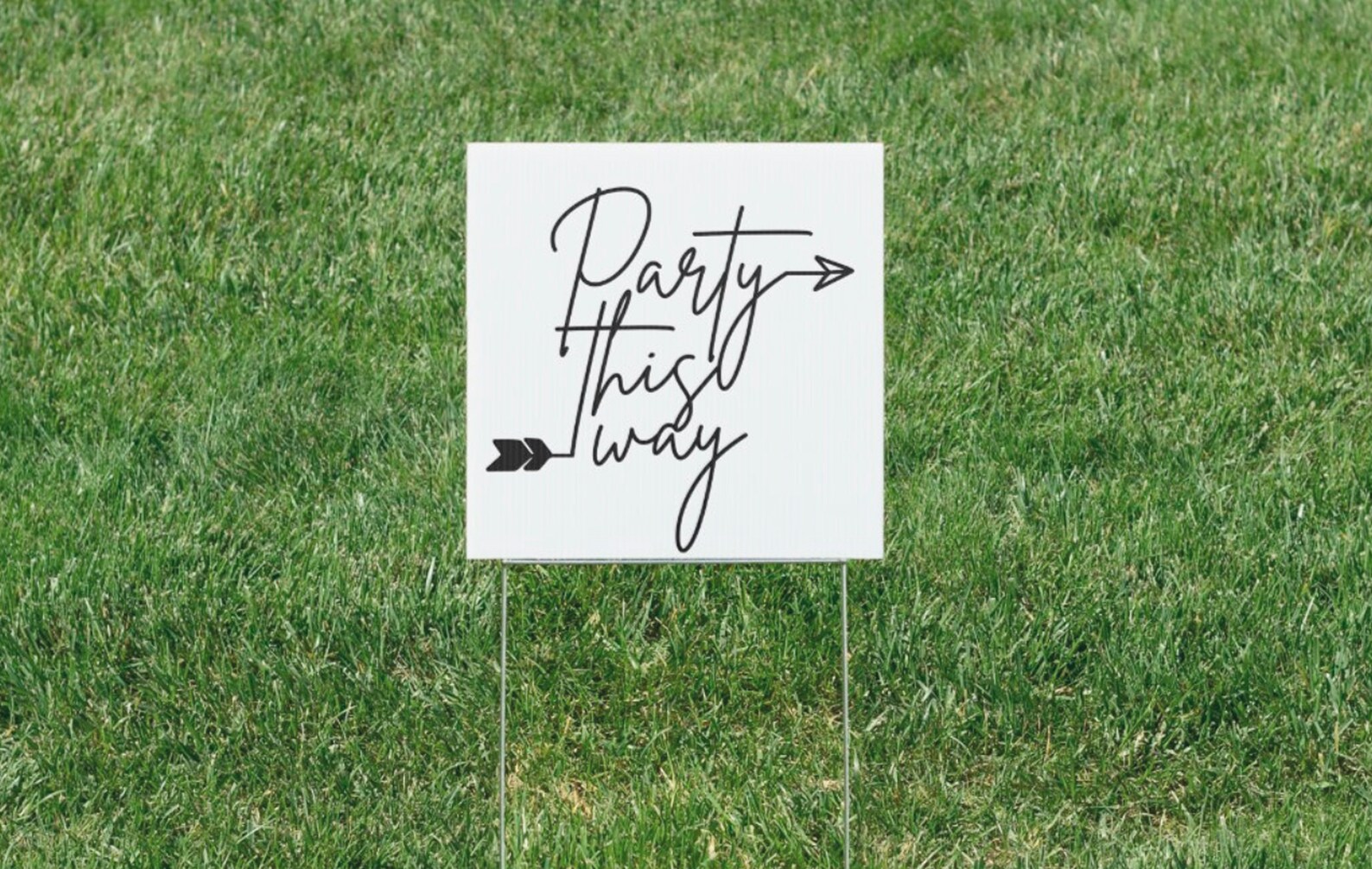 Party this way sign printable Wedding direction sign Party | Etsy