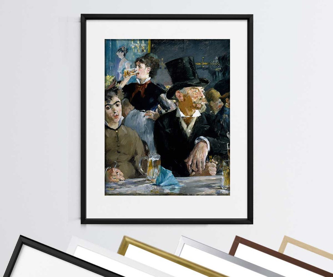 Edouard Manet Print at the Cafe 1878 Framed Print Wall Art Print Framed ...