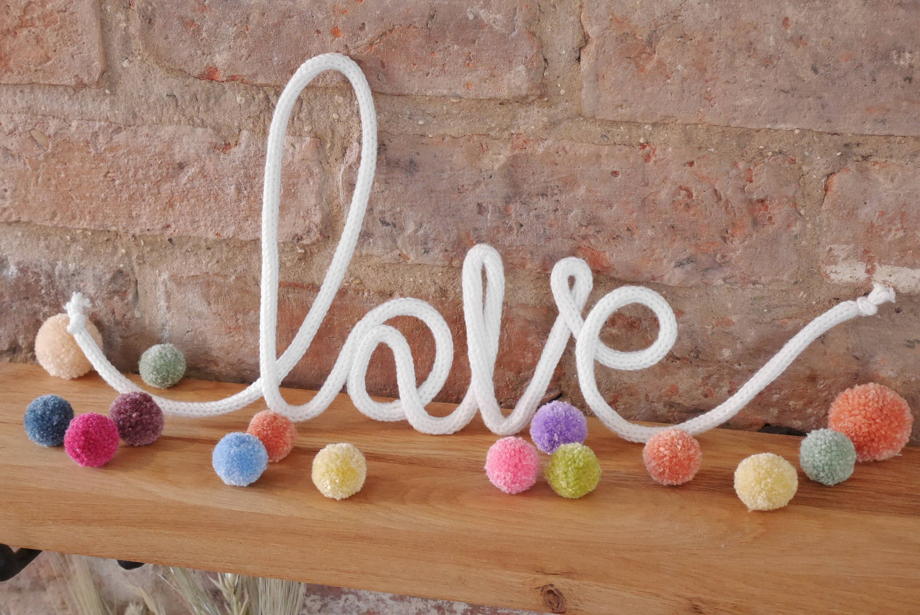 Personalised Knitted Wire Words Etsy