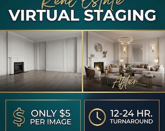 Digital Home Staging | 11 Rooms for Realtors (Digital Download)
