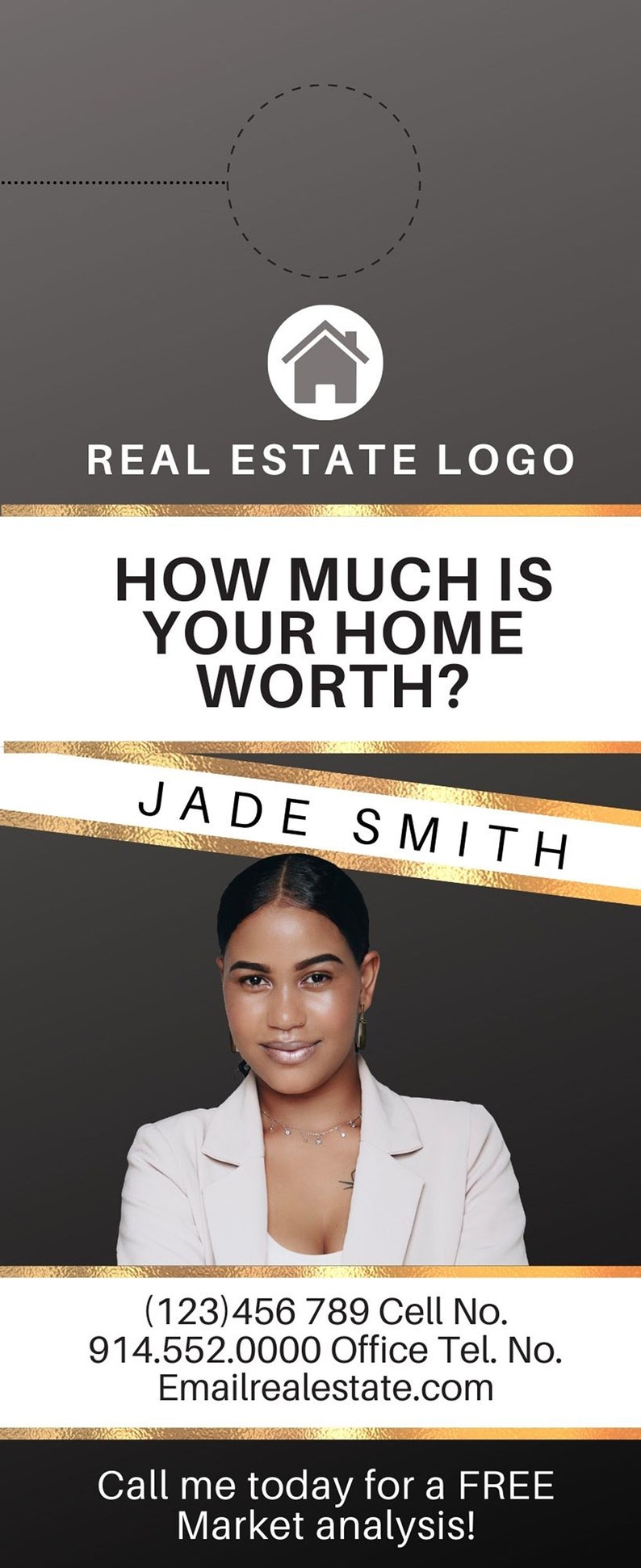 Real Estate Door Handle Flyers, Door Knocking Flyer, Real Estate