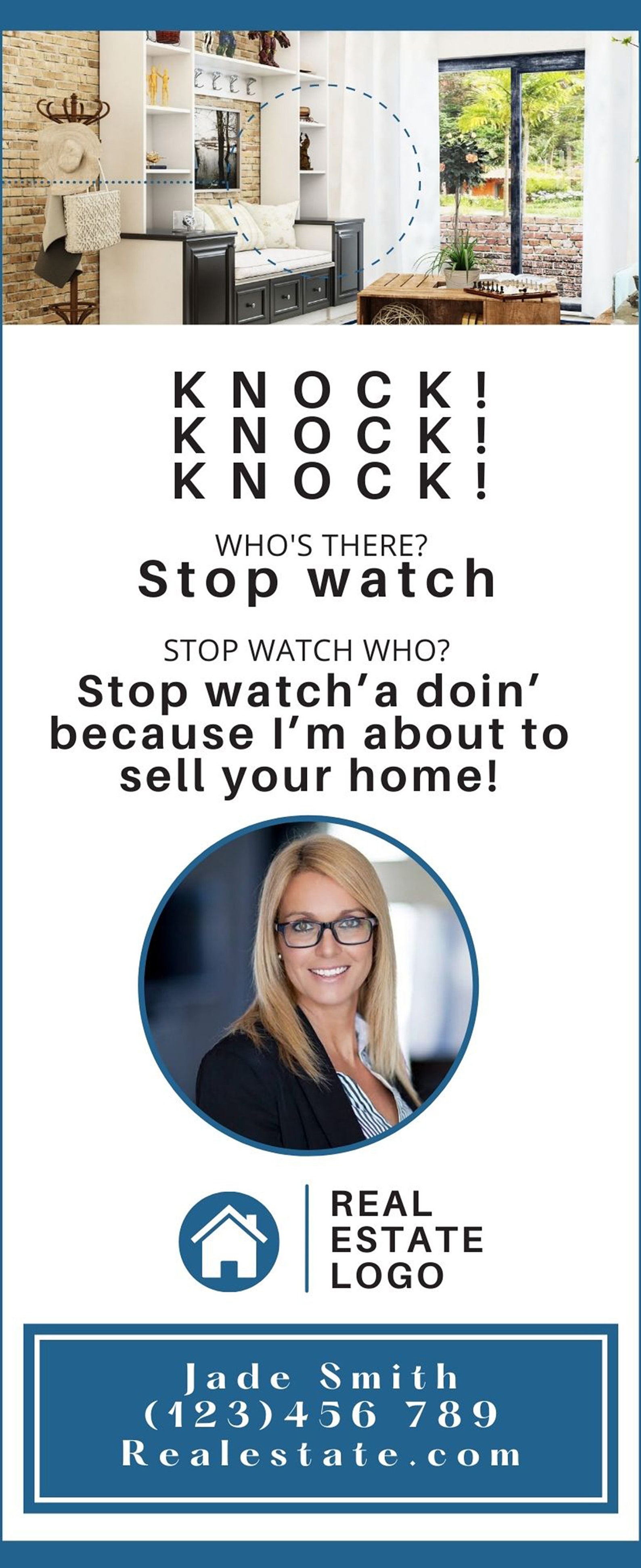 Real Estate Door Handle Flyers, Real Estate Door Tag, Neighborhood