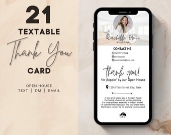 Realtor Thank You Card Templates: Real Estate Marketing (Canva Editable)