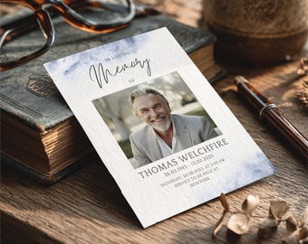 Blush Floral Funeral Program Template: Editable Celebration of Life (Digital Download)