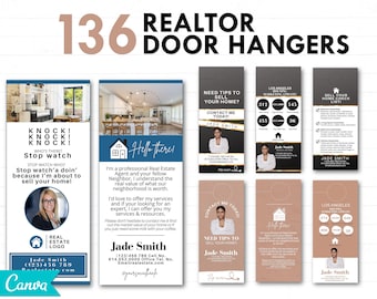Realtor Door Hanger Templates: Real Estate Marketing (Digital Download)