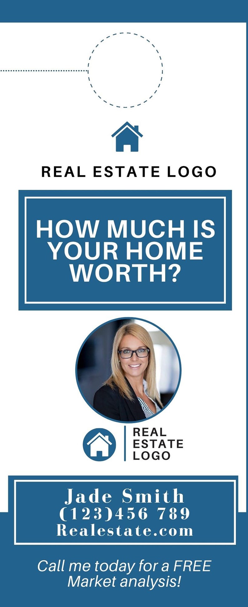 Real Estate Door Handle Flyers, Door Knocking Flyer, Real Estate