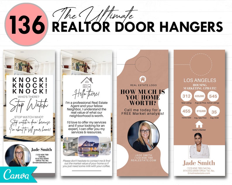 Real Estate Door Hanger Real Estate Door Tag Real Estate Etsy