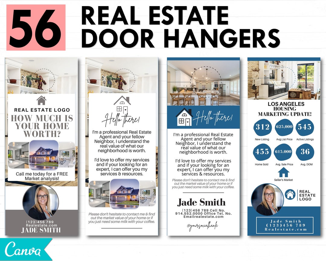 Real Estate Door Handle Flyers, Real Estate Door Tag, Neighborhood