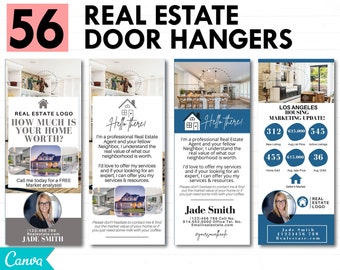 Real Estate Door Hanger Templates: Realtor Marketing Flyers (Canva)