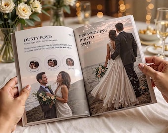 Customizable Wedding Magazine Template: Canva Wedding Program (Digital Download A4/US Letter)