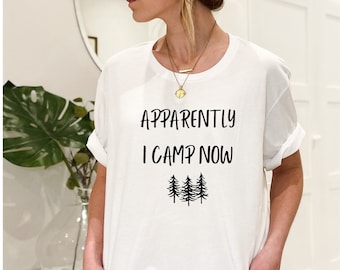Funny Camping New Camper T-Shirt, Camper Shirt for Women, Camper Tee for New Campers, Nature Lover Shirt, First Time Camper Shirt,