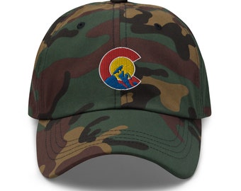 Casquette Camionneur Rocky Mountains Colorado - Bicolore Marron/blanc - Snapback Maille
