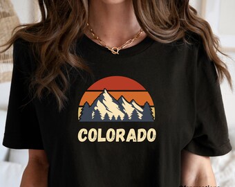 Camiseta Retro Colorado, Camiseta de Montaña Colorado, Camiseta Colorado, Recuerdo Colorado, Camiseta regalo Colorado, Camiseta de reunión familiar de Colorado