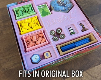 Tray Inserts for Takenoko Board Game - Simple and Easy Game Setup - Small Gaming Pieces Bucket Organization - Containers Fit in Original Box
