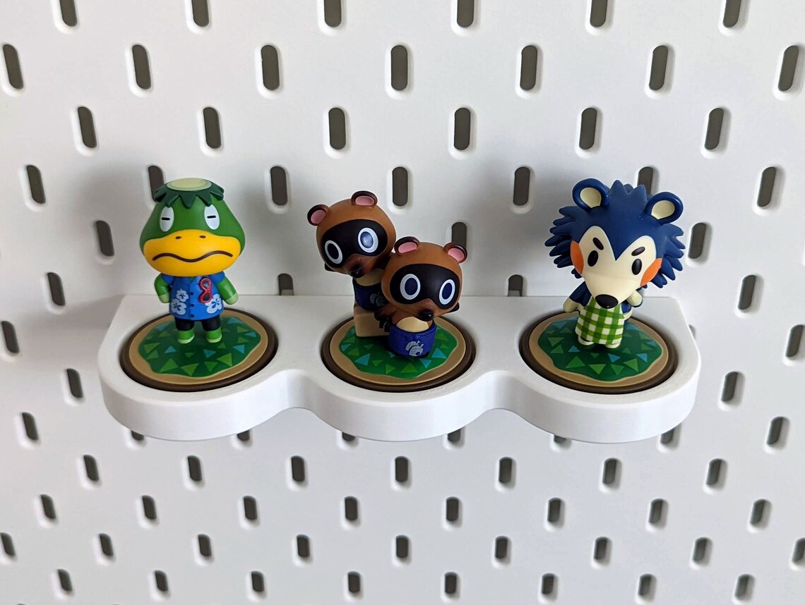 Compact Display Shelf for Amiibo & IKEA SKADIS Pegboard Fits Etsy