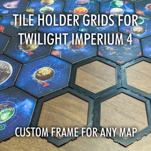 TI4 Custom Map Tile Organizer Frame for Twilight Imperium 4th Fourth Edition - Modular Interlocking Grid - Frame Nests for Compact Storage