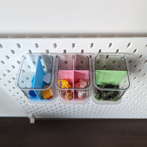 3er Set Trennwnde fr IKEA SKADIS Pegboard Clear Container Cups -  Praktische Organisation und Aufbewahrung von Kleinteilen an der Wand - Etsy  Schweiz