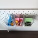 Set of 3 Dividers for IKEA SKADIS Pegboard Clear Container Cups - Convenient Wall Mounted Small Parts Organization and Storage 