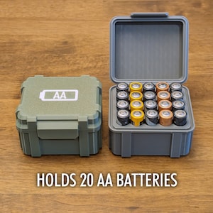 Battery Storage Box - AA AAA Large XL Capacity - Sturdy Rugged ...