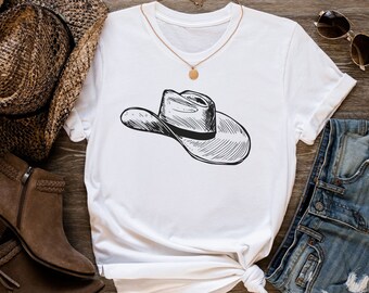 Cowboy Hat Shirt, Western Hat Shirt, 4th Of July Shirt, Western Shirt, Patriotic Shirt, American Shirt