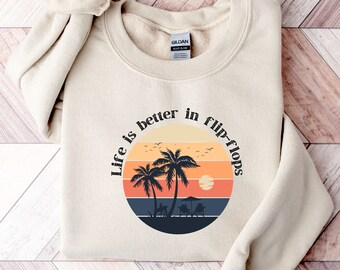 Sunset Beach Sweatshirt, Beach Sweatshirt, Vintage Sweatshirt Sunset Trendy Sweatshirt, Beach Sunset Sweatshirt, Aesthetic Girly Crewneck