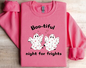 Halloween Cute Ghost Sweatshirt, Retro Boo Sweatshirt, Boo Crewneck, Spooky Season Ghost Sweatshirt, Spooky Vibes Sweatshirt, Cute Spooky
