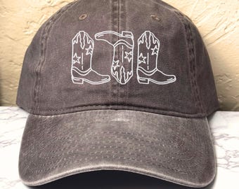 Cowboy Boots Hat | Distressed Western Hat | Hats for Women | Cowgirl | Western | Gifts for Cowgirls | Rodeo Hat for women | Texas Gift