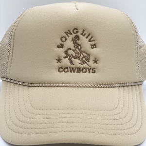 Long Live Cowboys Embroidered Trucker, cowgirl Trucker, Cowgirl life Hat, country girl Hat, Cowgirl Trucker, Western Hat, Country Girl Hat