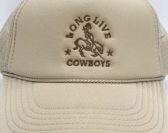 Long Live Cowboys Embroidered Trucker, cowgirl Trucker, Cowgirl life Hat, country girl Hat, Cowgirl Trucker, Western Hat, Country Girl Hat