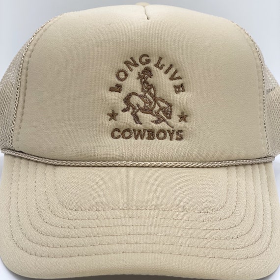 Unisex Beige 1 Western Trucker Hat Vintage Cowboy Country Cute Baseball Cap TOPACC Pink Cowboy Trucker Hat for Women Cowgirl Longhorn  main image 4