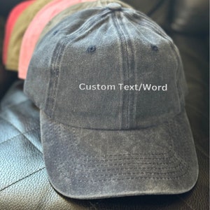 Embroidered Hat Personalized Dad Cap, Embroidered Custom baseball hat Vintage hat Bachelorette Cute hats Custom caps Sorority, Vintage Gift