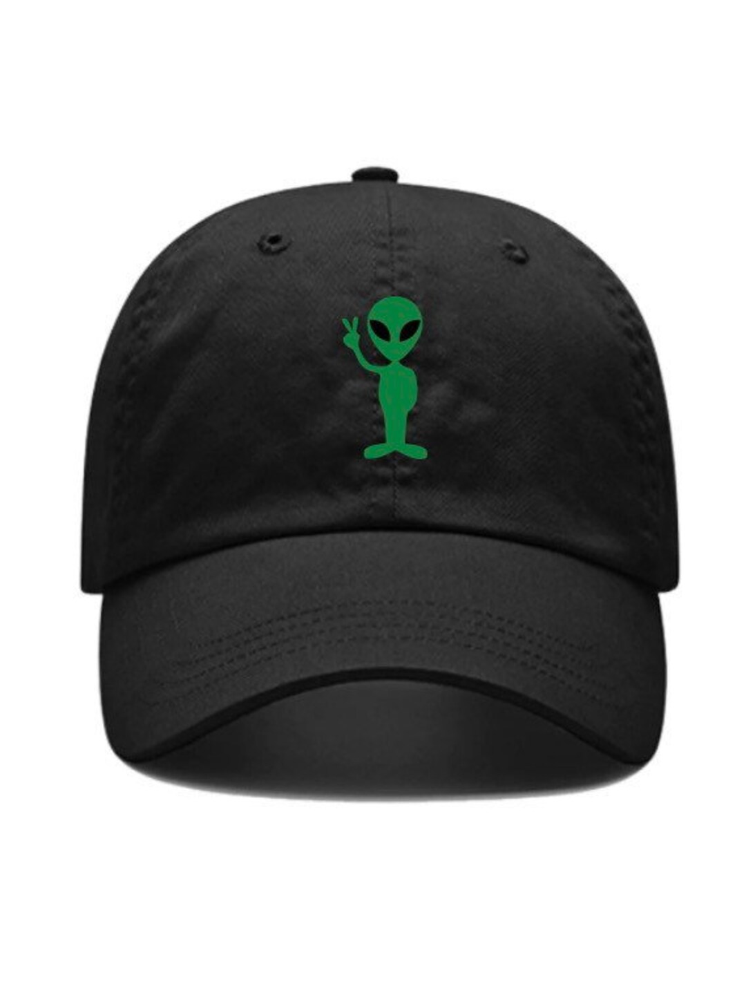 Alien Embroidered Hat | Peace Love Aliens | UFO Lovers | Green Aliens ...