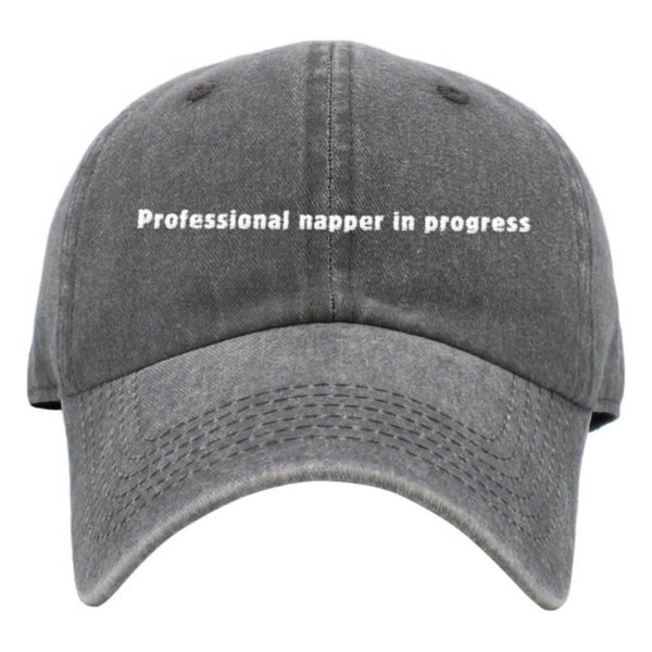 Custom Embroidered Nap Hat| Funny Hat Personalized Text Hat| Vintage Hat| Sleepy Person Gift | Weddings Gift | Matching  Gift| Friends Gift